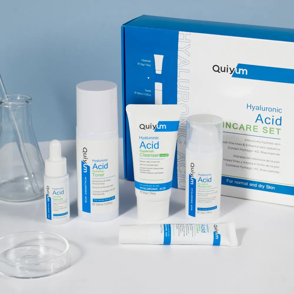 Conjunto de cuidados com a pele com ácido hialurónico M, 5 peças, hidratante e nutritivo, produtos em stock do fabricante, cosméticos FDA