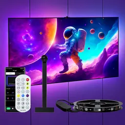 Ljuslist med LED-ljus, Bluetooth-synkronisering för TV-bakgrund, skärmbelysningslist