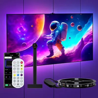 Faixa de Luz LED com Barra de Luz, Sincronização Bluetooth, para Iluminação de Fundo de TV com Ecrã