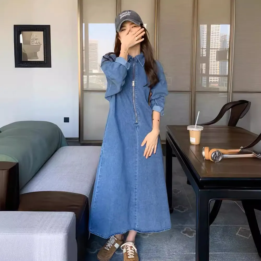 Vestido de Gangas Feminino, Modelador