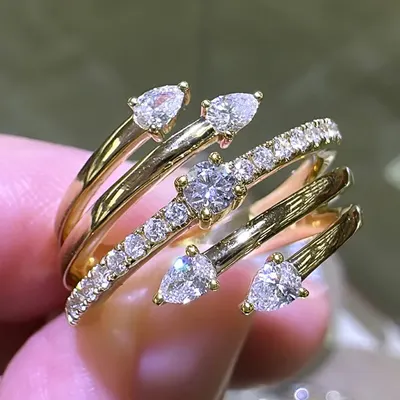 环绕满天星戒指仿真钻女指环 日常百搭通勤单品