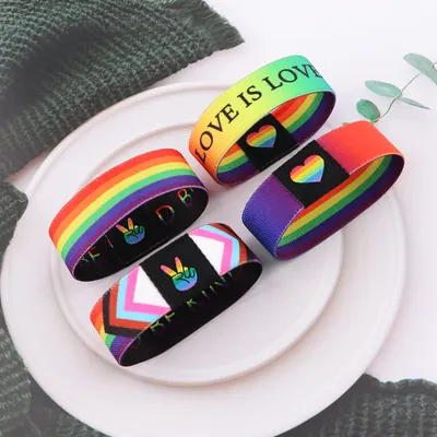 Pulseira elástica de quebra-cabeças colorida