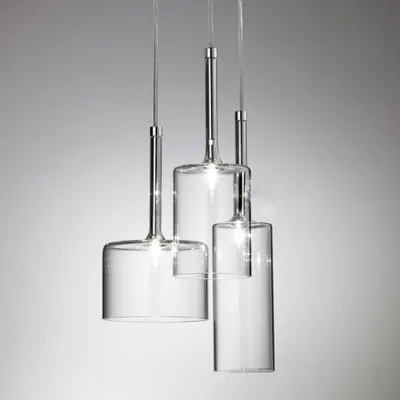 Luminária suspensa para bar, balcão de restaurante, sala de estar, quarto, luminária suspensa de vidro de cabeça única ou tripla