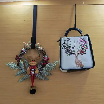 Gancho sem pregos, criativo, contínuo, para porta ou parte de trás de porta, para pendurar roupas, gancho plano, reforçado e alargado