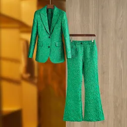 Traje de Disfraz de Traje Bordado Tridimensional Verde