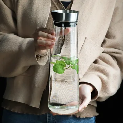 Jarra de Agua Fría de Vidrio Gruesa de Gran Capacidad para Uso Doméstico Jarra de Jugo