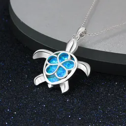 Söt sköldpadda OPAL hängsmycke allmatchande halsband