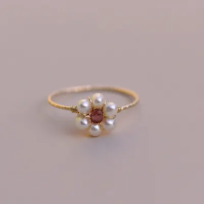 Anillo de Perlas de Moda para Jóvenes con Personalidad