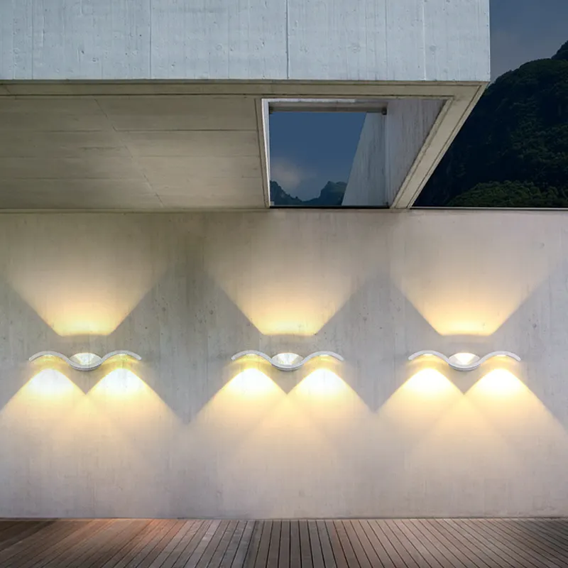 Luminária de parede exterior LED de estilo minimalista moderno, com personalidade criativa