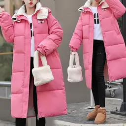 معطف قطني فضفاض بأسلوب كوري