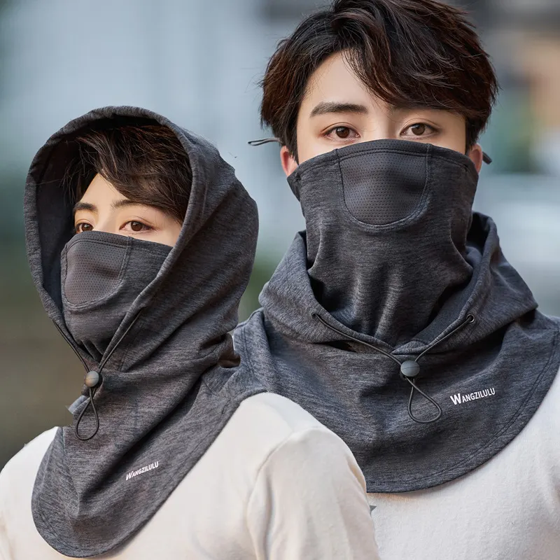 Utomhus cykellek skyddande ansiktsmask nackskydd solskydd värme dammskydd mans casual enkel mångsidig maskhatt