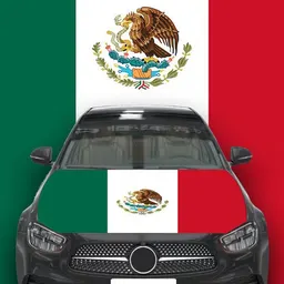Bandeira de capô de carro para o Dia Nacional do México, bandeira para capô e espelho de carro