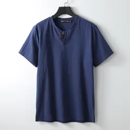 半袖Tシャツ サブコットン＆リネン スリット ルーズ プラスサイズ 半袖