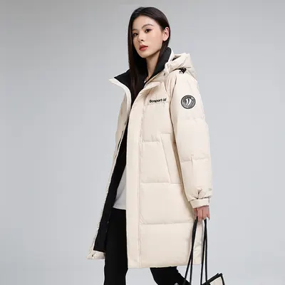 Chaqueta de Plumón Unisex de Longitud Media, Estilo Coreano 2024, Nueva, Holgada, Talla Grande, para Pareja, Informal, Cálida, Prendas de Abrigo de Moda