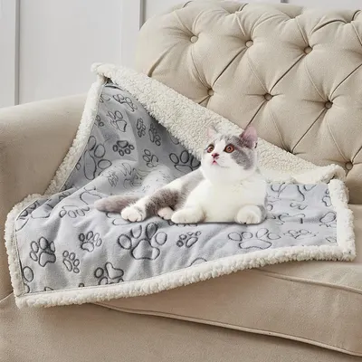 ペット用防水ブランケット、犬用ブランケット、猫用マット、フランネルシャーパウォーム