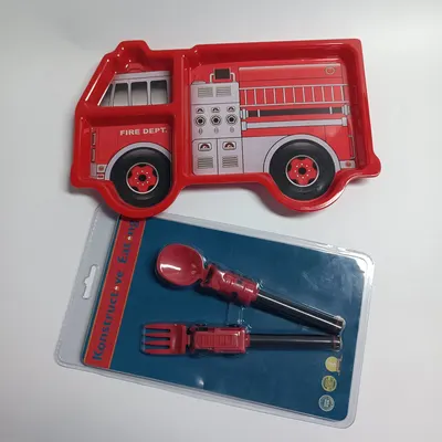 子供用 車・消防車 テーブルウェアセット