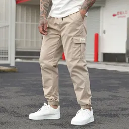 Herr Overall Lös Casual Cropbyxor