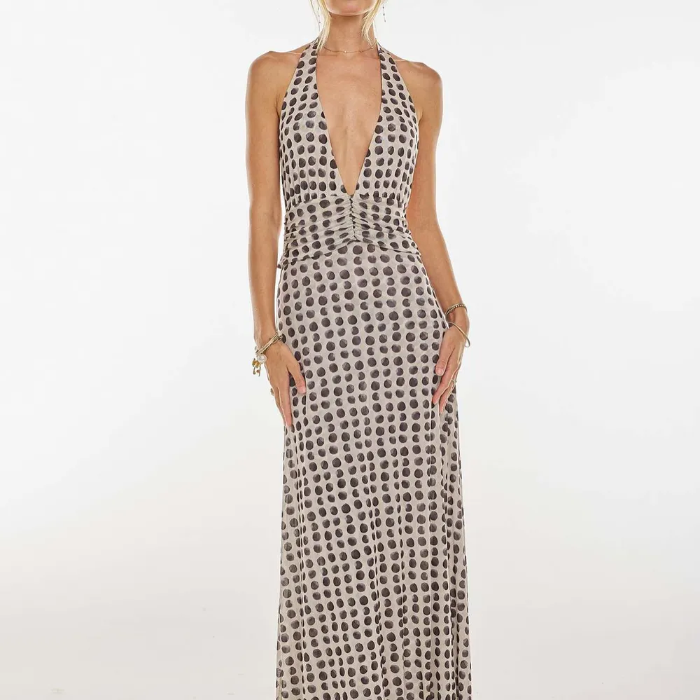 Vestido de Mujer sin Espalda, Ajustado, Estampado, con Halter