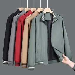Jaqueta Masculina de Algodão Plus Size, Estilo Europeu e Americano, Primavera e Outono 2024, Transfronteiriça, Jaqueta Masculina Casual de Trabalho