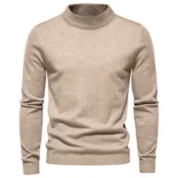 Midjekrage slim fit herrtröja Flerfärgad