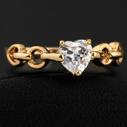 EBAY AliExpress ringar koreanska mode trendkedja hjärtzirkonring fabrik direktförsäljning ringar