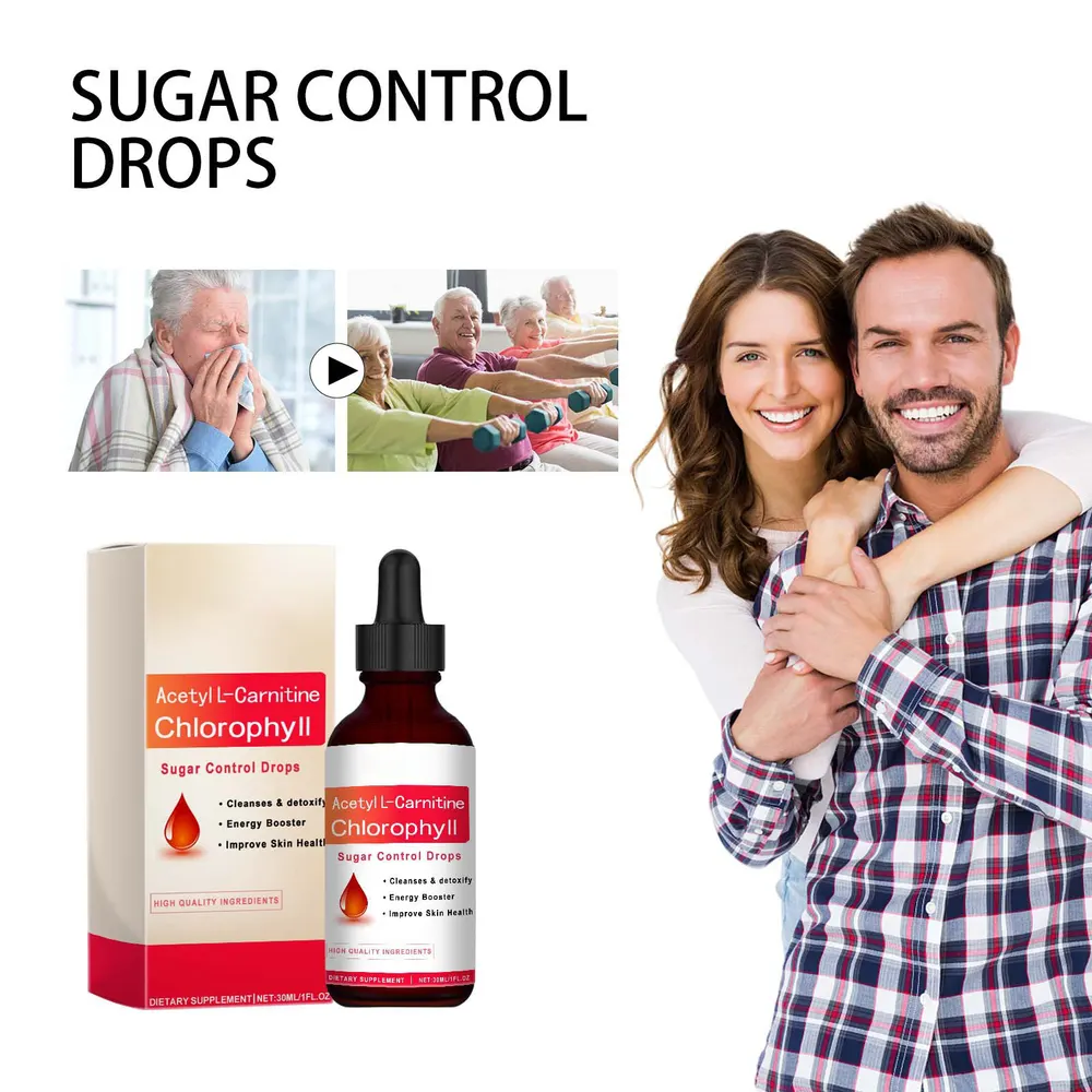 Gotas de cuidados nutricionais para açúcar