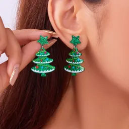 Pendientes de impresión acrílica de moda para mujer