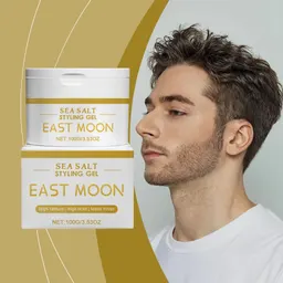 جل تصفيف بالملح البحري للرجال من EAST MOON، مرطب، لامع، حجم طبيعي، عناية تصفيف للرجال