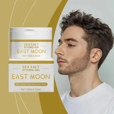 جل تصفيف بالملح البحري للرجال من EAST MOON، مرطب، لامع، حجم طبيعي، عناية تصفيف للرجال