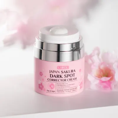 Creme de Rosto Laikou de Flor de Cerejeira Novo, 50g, Hidratante, Iluminador, Hidratante, Cosmético FDA