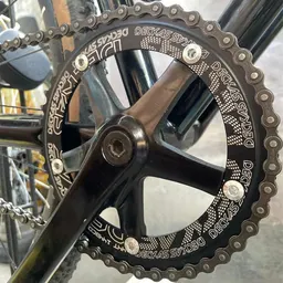Coroa de corrida circular DECKAS de 144BCD para bicicleta de pista, conjunto de manivelas para bicicleta de fixa
