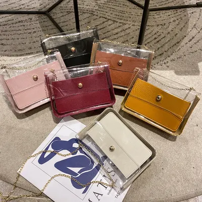 Bolsa de ombro transversal de geléia simples, moderna, de cor sólida e versátil