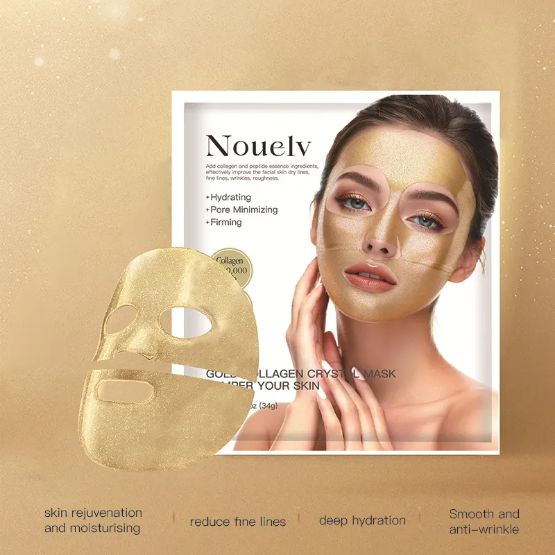 跨境新品黄金胶原蛋白分体式贴片面膜紧致补水保湿face mask