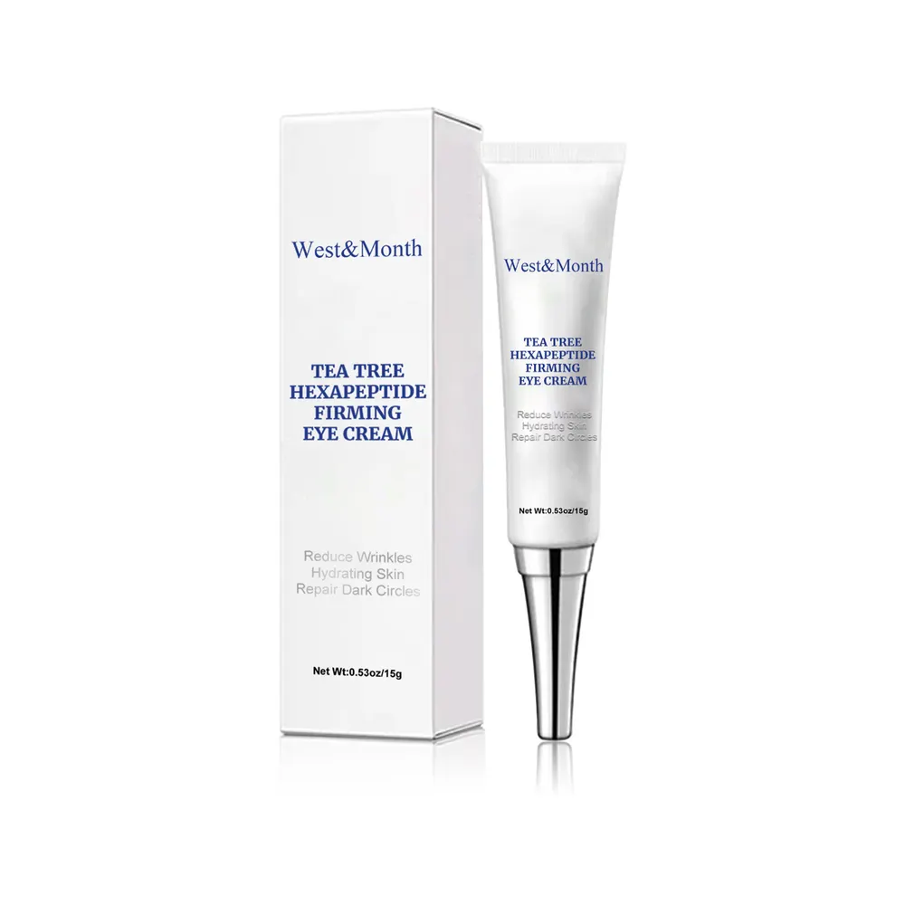Creme para os olhos com seis peptídeos e árvore do chá, hidratante para a pele