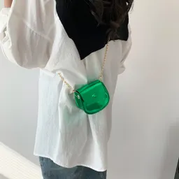 Bolsa de Ombro Feminina Retro com Corrente