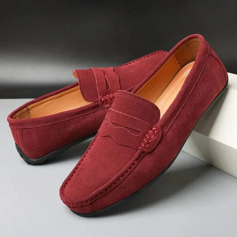 Zapatos casuales rojos planos de talla grande