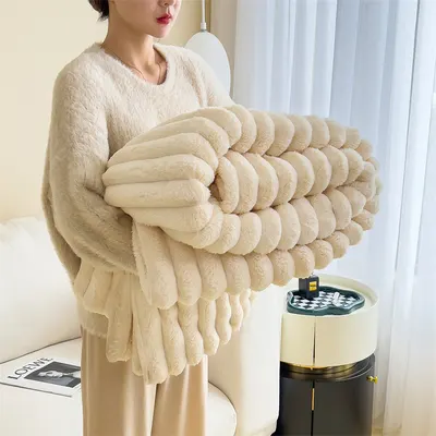 Flanellfilt mjölk fleece täckfilt napfilt