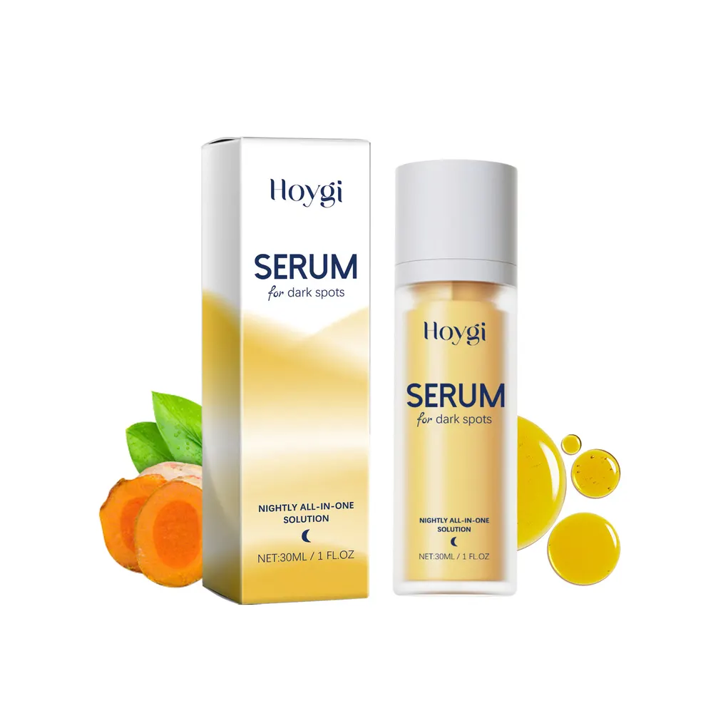 Sérum facial clareador OEM personalizado transfronteiriço, clareador de manchas e marcas de acne, hidratante e firmeador do tom de pele