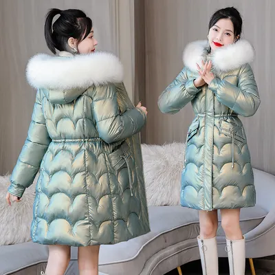 修身显瘦毛领棉服免洗棉袄外套