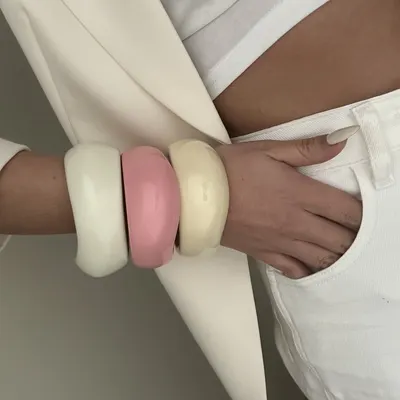 Pulseira de resina selvagem, personalizada e irregular de estilo europeu e americano