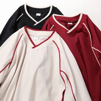 Top versátil, casual, solto, de estilo retro americano