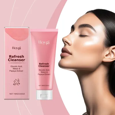 Gel de limpeza facial refrescante, de limpeza suave, equilibrante, refina os poros, hidratante e não pegajoso