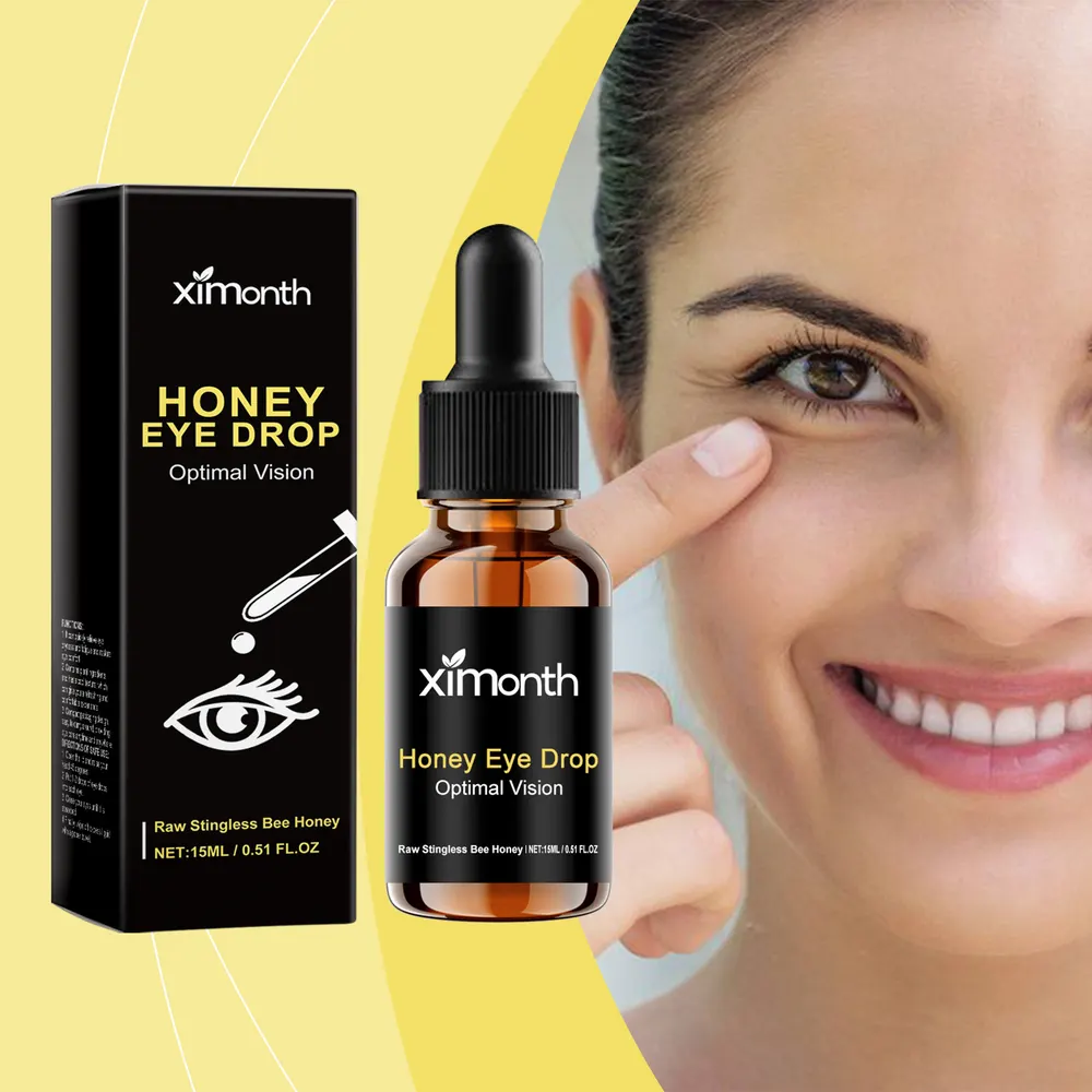 XIMONTH Gotas para Ojos con Extracto de Miel, Refrescante, Suave, Hidratante, Cuidado de los Ojos, Líquido para el Cuidado Ocular