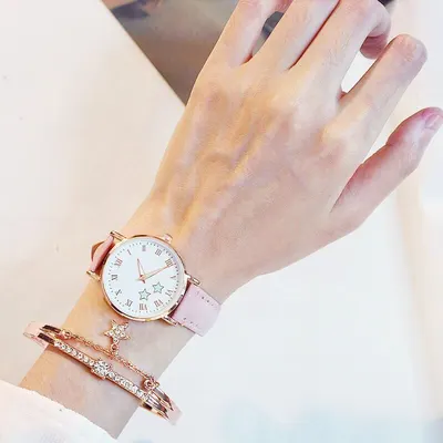 Relógio eletrónico feminino de moda, simples e retro