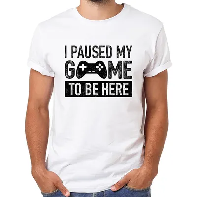 Mäns Rolig Printad Rundhals Långärmad T-shirt