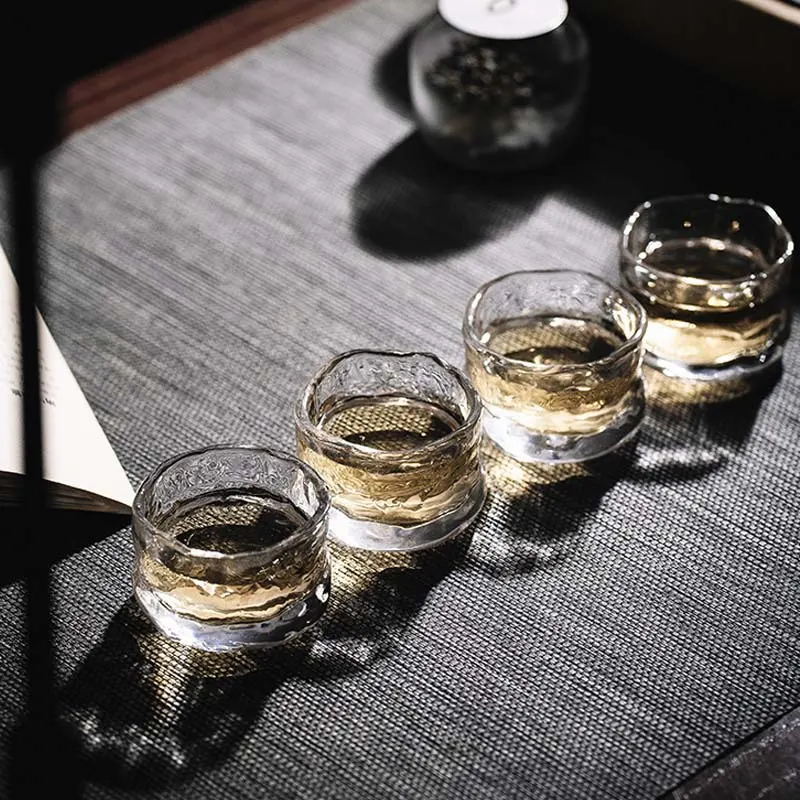 日式水晶琉璃茶杯主人杯 玻璃品茗杯单杯茶具 品杯