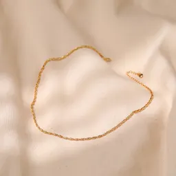 Collar de Clavícula de Moda de Oro Real de 18K