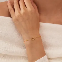 Pulseira simples de moda japonesa e coreana para mulheres, da fábrica de jóias OPK, aço inoxidável, design geométrico de alta qualidade, zircão redondo incrustado, joalharia para mão, por grosso
