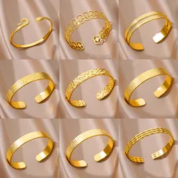 Brazalete abierto irregular de serpiente simple de acero inoxidable