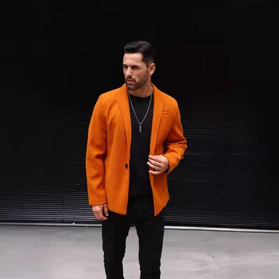 Casaco de lã novo para homem, casaco casual, trench coat de lã